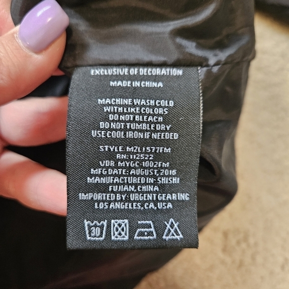 Quilted Micros jacket black small - Picture 5 of 6